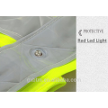 Hot sale outdoor 100% polyester fluorescent yellow unisex led reflective safety vests from china factory